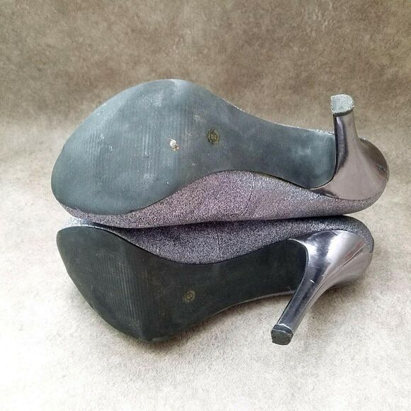 Jacqueline Ferrar Womens Sz 10 M Purple Slip On Peep Toe 5" Heels Pumps Platform - Picture 8 of 10